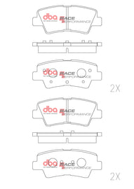 Pastiglie freni Race Performance - Hyundai Ioniq 2016-2017 / Hyundai Veloster 2011-2016 / Hyundai i-30 GD 2012-2017 / Hyundai i-30 PD 2017-2018 / Kia Carens 2013-2019 (+11 modelli)