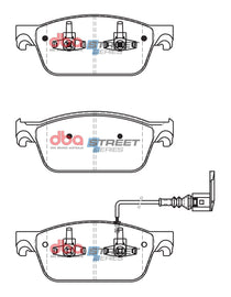 Pastiglie freni Street Series Semi metallic - asse anteriore - Volkswagen Caravelle 2010-2015 / Volkswagen Caravelle T6 2015 / Volkswagen Transporter (Kombi) / Camper T5 2010-2015 (+1 modelli)