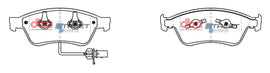 Pastiglie freni Street Series Semi metallic - asse anteriore - Audi A8 quattro D3 / 4E 2003-2010 / Audi S6 C6 2006-2011 / Audi S8 D3 2006-2011 / Volkswagen Phaeton 2002-2016