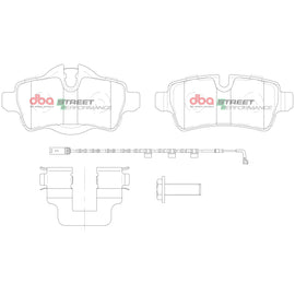 Pastiglie freni Street Performance - asse posteriore - Mini Mini Clubman (R55) 2007-2015 / Mini Mini Clubvan 2012-2014 / Mini Mini Cabrio (R57) 2008-2016 / Mini Mini Coupé (R58) 2011-2015 (+2 modelli)