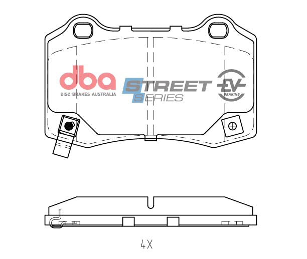 Pastiglie freni SSEV SSEV [Tesla Roadster 2012 On / Model S 2014 On / Model X 2016 On R - Chrysler 300C 2006-2011 / Dodge Magnum 2005-2008 / Jeep Grand Cherokee 2006-2011 / Tesla Model S 2012-2017 / Tesla Model 10 2015