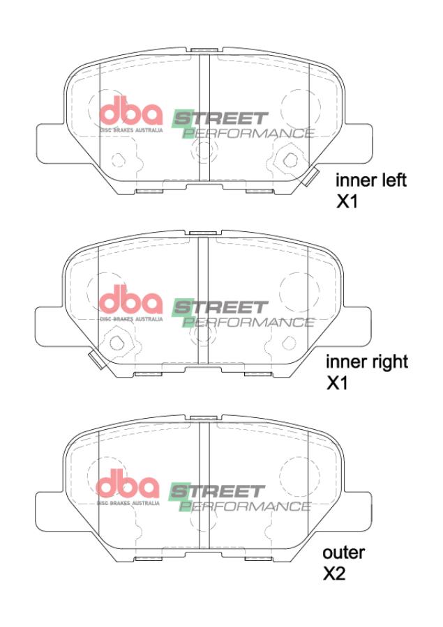 Pastiglie freni Street Performance - asse posteriore - Citroen C4 Aircross 2012-2018 / Mazda 6 GJ 2012-2016 / Mitsubishi ASX 2012-2016 / Mitsubishi Outlander 2012-2018 / Peugeot 4008 2012-2019