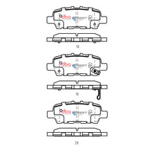 Carica l'immagine nel visualizzatore di Gallery, Pastiglie freni Nissan Leaf / E NV200 2012 On R - Infiniti EX30D 2010-2013 / Infiniti EX37 2008-2013 / Infiniti G37 2008-2014 / Infiniti M30D 2010-2014 / Infiniti M35h 2011-2014 (+26 modelli)