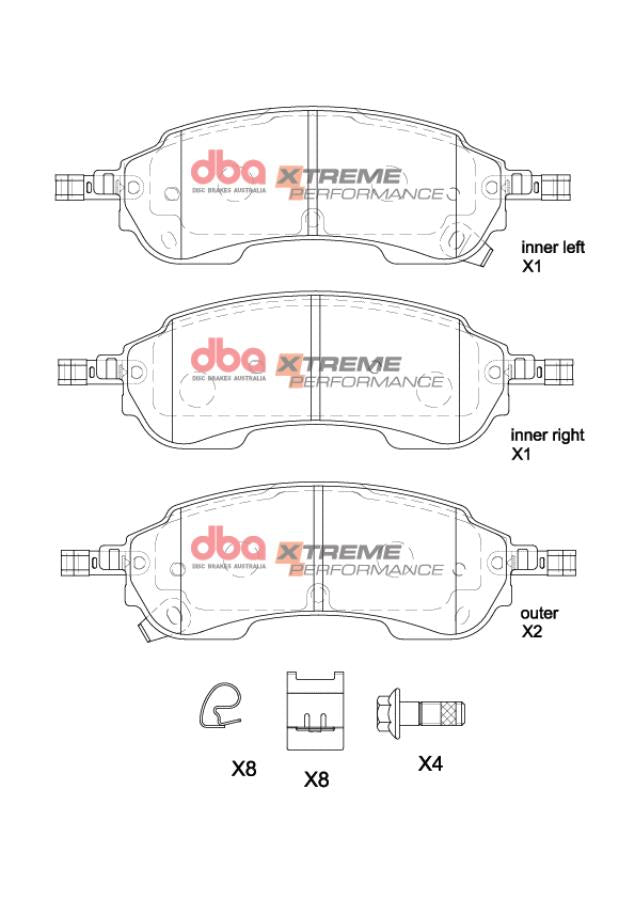 Kit dischi e pastiglie Xtreme Performance T3 scanalato - Ford Ranger (4th Gen) 2023-2025 / Volkswagen Amarok (Mk2) 2022 - DBA43162S-2388XP