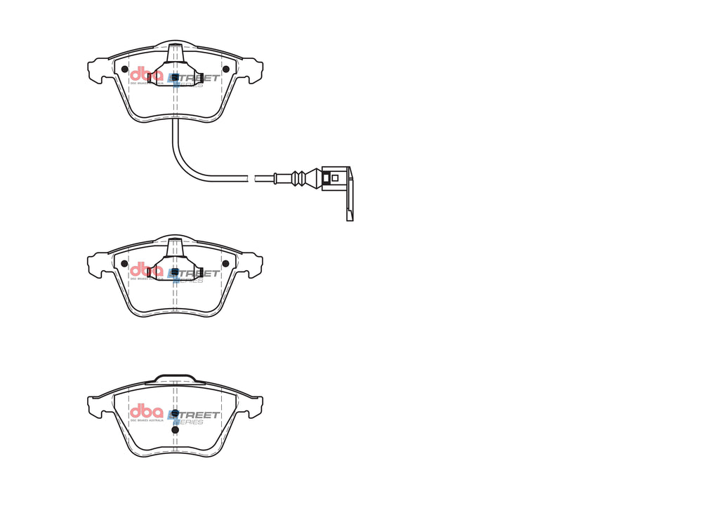 Pastiglie freni Street Series ceramico - asse anteriore - Audi S3 8P 2006-2012 / Audi TT quattro 8J 2006-2010 / Audi TTS quattro 8J 2008-2014 / Volkswagen Golf (Mk6) 2009-2013