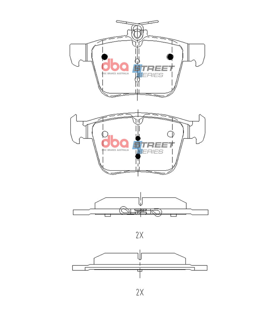 Pastiglie freni Street Series - asse posteriore - Audi S3 8V 2013-2020 / Audi TTS quattro 8S 2014-2015 / Cupra Ateca 2023 / Seat Leon (5F) 2017-2020 / Volkswagen Golf (Mk7) 2013-2019 (+2 modelli)