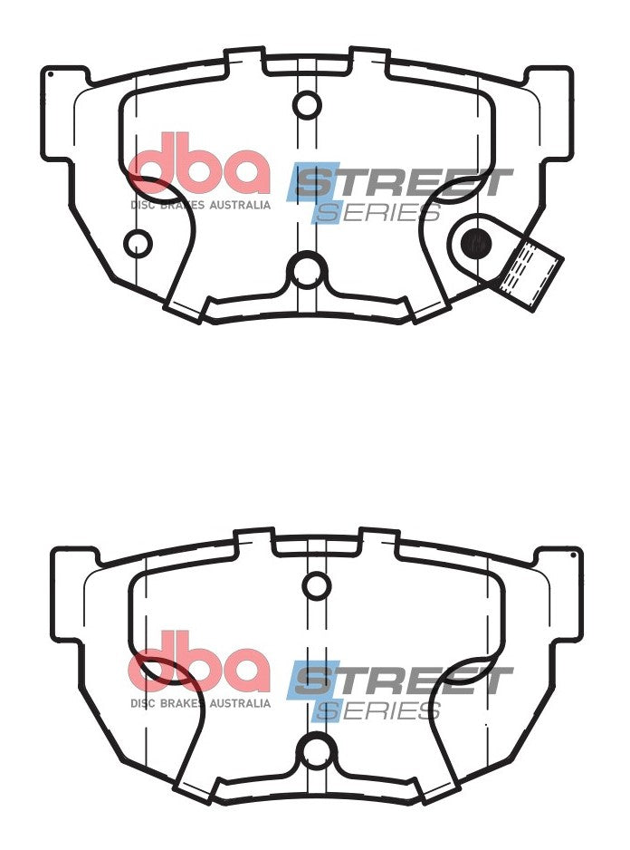 Pastiglie freni Street Series ceramico - asse posteriore - Nissan 200SX (S13) 1988-1995 / Nissan 200SX (S14) 1993-1999 / Nissan Silvia (S14) 1993-1999 / Nissan Silvia (S15) 1999-2002