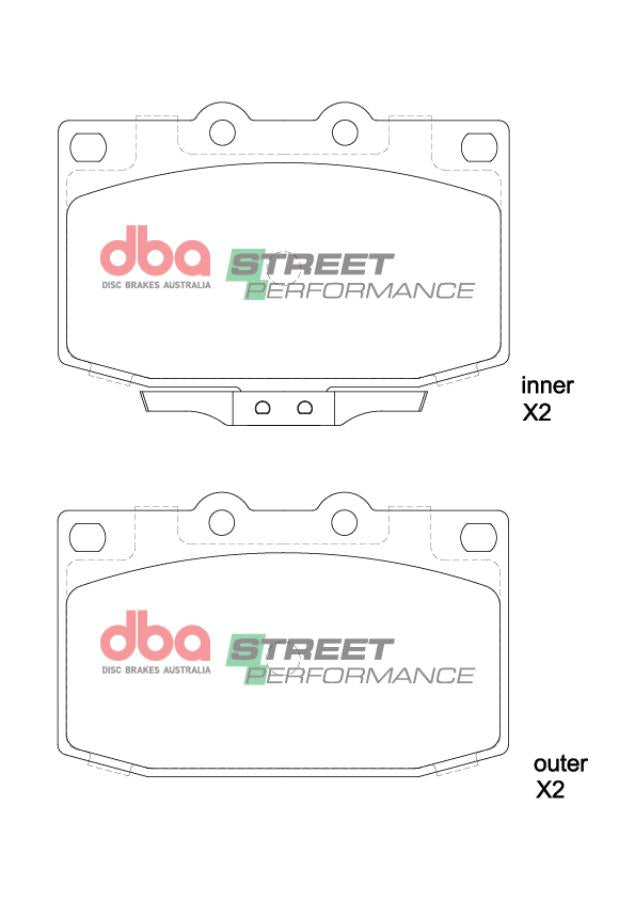 Pastiglie freni Street Performance - asse anteriore - Mazda RX7 1986-1991 / Mazda RX7 FC 1989-1993 / Mazda RX7 FD1 1991-1997 / Mazda RX7 FD3 1991-2002