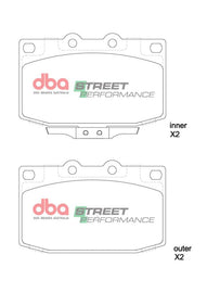 Pastiglie freni Street Performance - asse anteriore - Mazda RX7 1986-1991 / Mazda RX7 FC 1989-1993 / Mazda RX7 FD1 1991-1997 / Mazda RX7 FD3 1991-2002