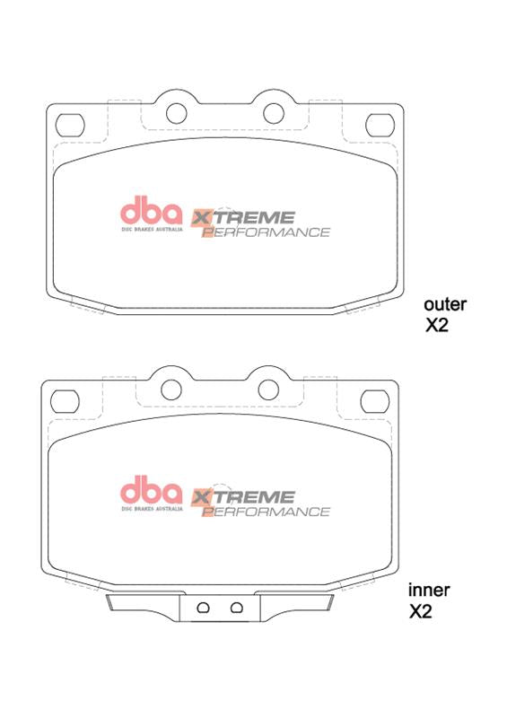 Pastiglie freni Xtreme Performance - asse anteriore - Mazda RX7 1986-1991 / Mazda RX7 FC 1989-1993 / Mazda RX7 FD1 1991-1997 / Mazda RX7 FD3 1991-2002