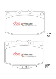 Pastiglie freni Xtreme Performance - asse anteriore - Mazda RX7 1986-1991 / Mazda RX7 FC 1989-1993 / Mazda RX7 FD1 1991-1997 / Mazda RX7 FD3 1991-2002