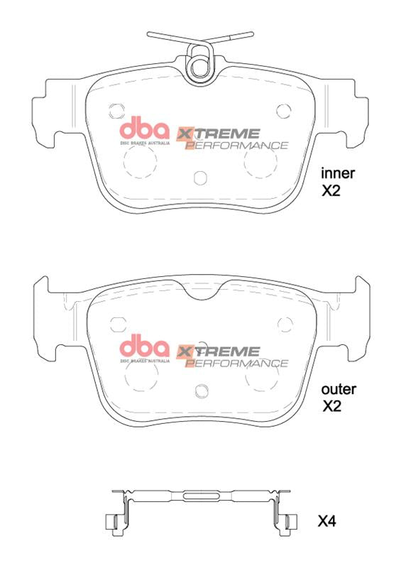 Pastiglie freni Xtreme Performance - asse posteriore - Audi A3 8Y 2020 / Audi A3 quattro 8Y 2020-2023 / Audi RS3 8Y 2021-2025 / Audi S3 8Y 2020 / Cupra Formentor 2020-2024 / Cupra Leon 2022-2024 (+2 modelli)