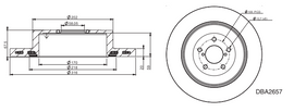 Disco freno 4000 Series liscio - Subaru Forester 1992 / Subaru Impreza 1992 / Subaru Liberty 1992
