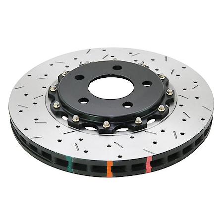 Disco freno 5000 Series forato incrociato e scanalato a 2 pezzi campana nera - DBA5067BLKXS