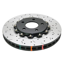 Load image into Gallery viewer, Disco freno 5000 Series forato incrociato e scanalato a 2 pezzi campana nera - DBA5067BLKXS