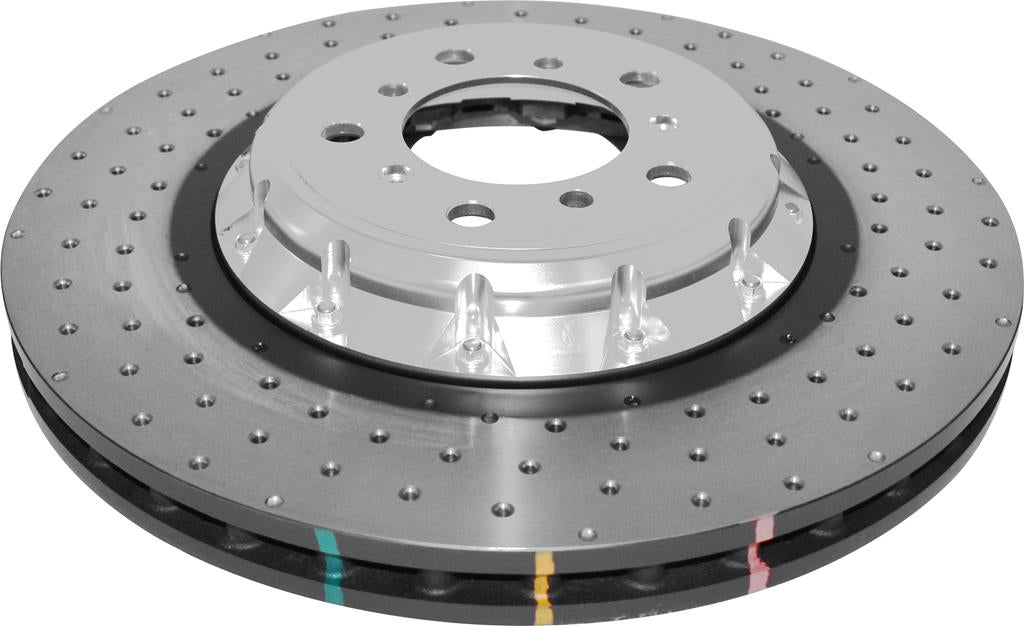 Disco freno 5000 Series forato incrociato e a fossette campana argento - BMW Serie 1 (E82 1M Coupé) 1M 2011-2012 / BMW Serie 1 (E82 M Coupé) 135 2011-2013 / BMW M3 E90 2007-2011 / BMW M3 E92 2007-2013 (+1 modelli)