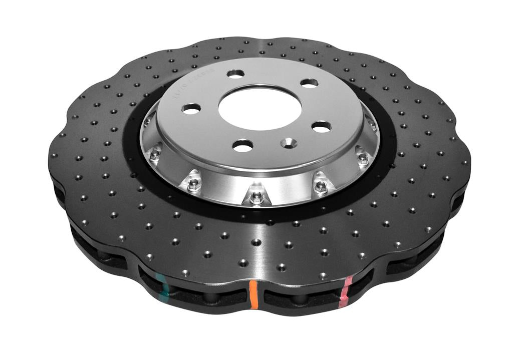 Disco freno 5000 Series forato incrociato e a fossette campana argento - Audi A4 Allroad quattro 2009-2016 / Audi A4 quattro B8 2008-2015 / Audi A5 B8 2007-2011 / Audi A5 Cabrio quattro B8 2009-2017 (+11 modelli)