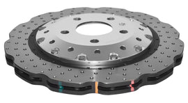 Disco freno 5000 Series forato incrociato e a fossette campana argento - Ø 330 mm - spessore 22 mm - Audi RS4 B8 2012-2016 - DBA52835WSLVXD
