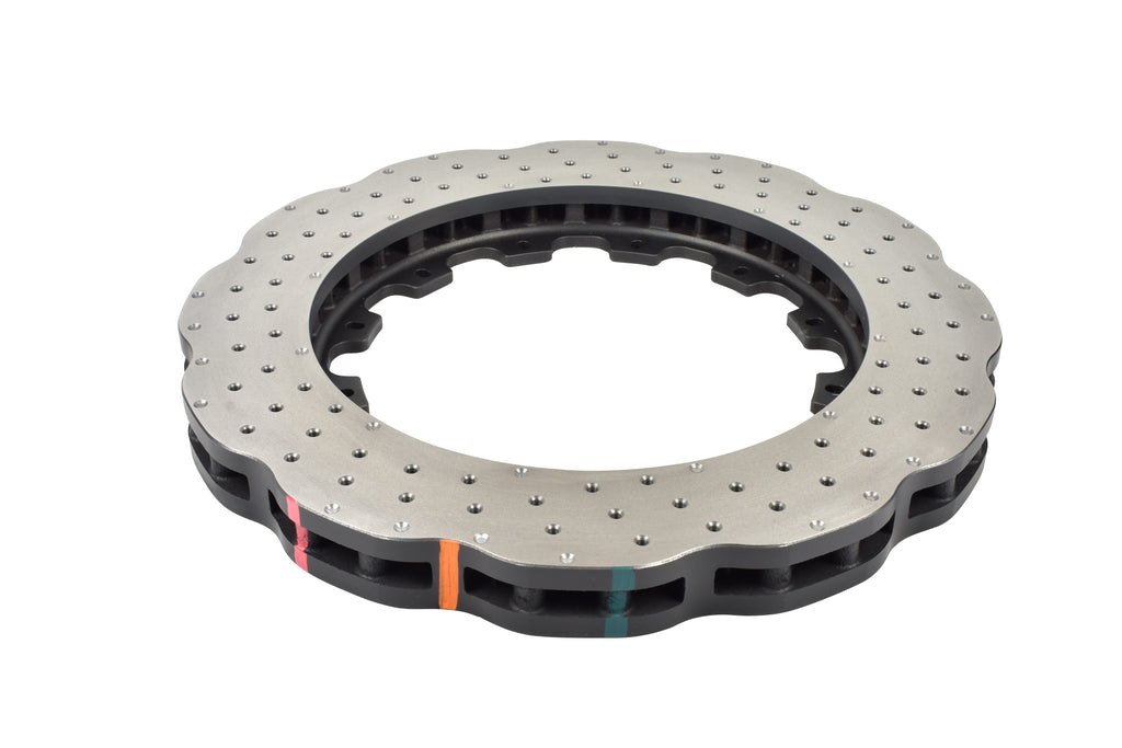 Disco freno 5000 Series forato incrociato, scanalato e a fossette (design Wave) solo disco - Ø 370 mm - spessore 34 mm - DBA52844.1WXD