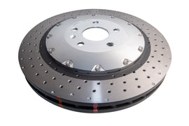 Disco freno 5000 Series forato incrociato e a fossette campana argento - Ø 370 mm - spessore 34 mm - Audi RS3 8V 2015-2020 - DBA52844SLVXD