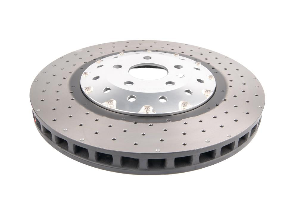 Disco freno 5000 Series forato incrociato e a fossette campana argento - Ø 390 mm - spessore 36 mm - Audi RS6 C7 2013-2015 / Audi RS7 4G8 2013-2016 - DBA53002SLVXD