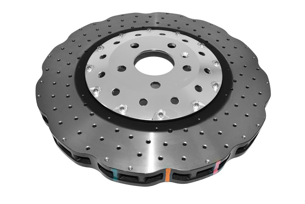 Disco freno 5000 Series forato incrociato e a fossette campana argento - Ø 390 mm - spessore 36 mm - Audi RS6 C7 2013-2015 / Audi RS7 4G8 2013-2016 - DBA53002WSLVXD