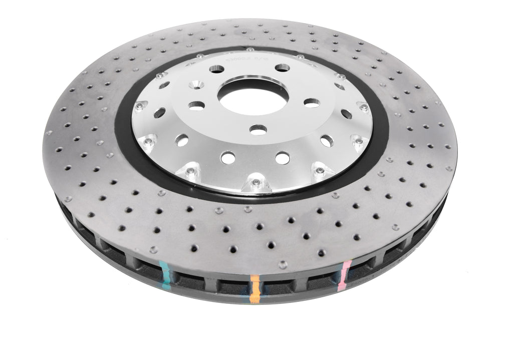 Disco freno 5000 Series forato incrociato e a fossette campana argento - Audi RS3 8V 2017-2020