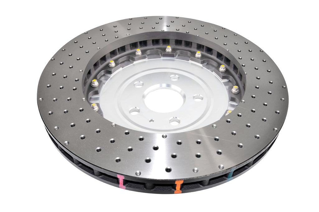 Disco freno 5000 Series forato incrociato e a fossette campana argento - Audi TTRS quattro 8S 2016