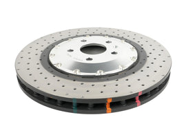 Disco freno 5000 Series forato incrociato e a fossette campana argento - Audi RS3 8Y 2021-2025 / Audi RSQ3 F3 2019 / Cupra Formentor 2022 / Cupra Terramar 2025