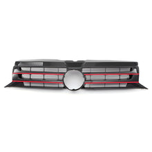 Griglia Paraurti Anteriore Nera Lucida con Supporto Stemma Bordo Rosso VW Transporter T5.1 09-15 - foto 2