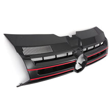 Griglia Paraurti Anteriore Nera Lucida con Supporto Stemma Bordo Rosso VW Transporter T5.1 09-15 - foto 4