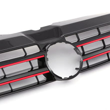 Griglia Paraurti Anteriore Nera Lucida con Supporto Stemma Bordo Rosso VW Transporter T5.1 09-15 - foto 9