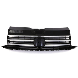 Griglia Paraurti Anteriore Nera Lucida con Supporto Stemma Bordo Cromato VW Transporter T6 16-19