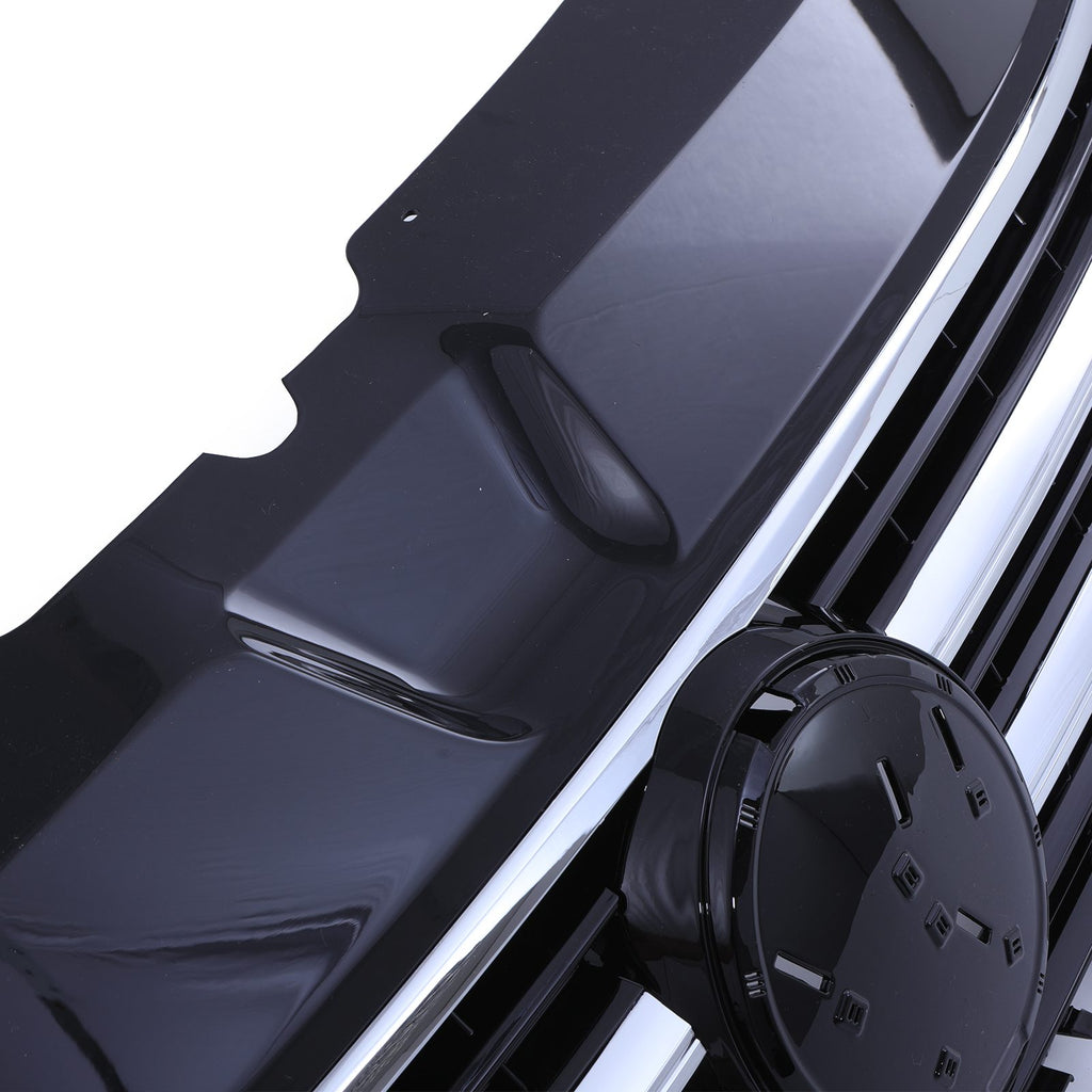 Griglia Paraurti Anteriore Nera Lucida con Supporto Stemma Bordo Cromato VW Transporter T6 16-19 - foto 4