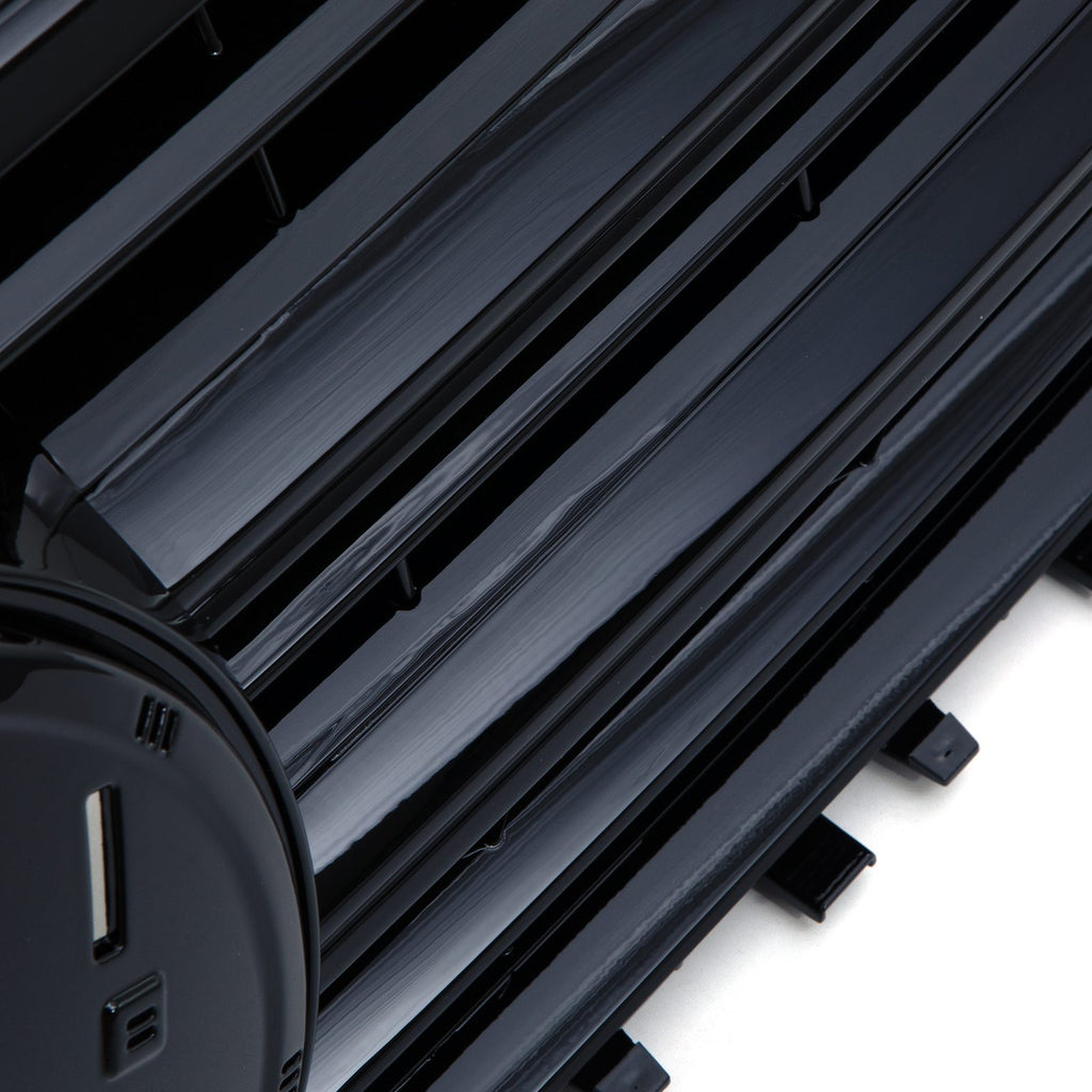 Griglia Paraurti Anteriore Nera Lucida con Supporto Stemma Bordo Cromato VW Transporter T6 16-19 - foto 6