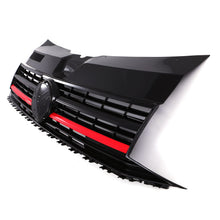 Griglia Paraurti Anteriore Nera Lucida con Supporto Stemma Bordo Rosso VW Transporter T6 16-19 - foto 7