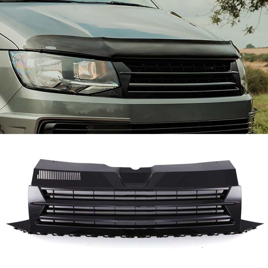 Griglia Paraurti Anteriore Nera Lucida Senza Stemma VW Transporter T6 16-19 - foto 2