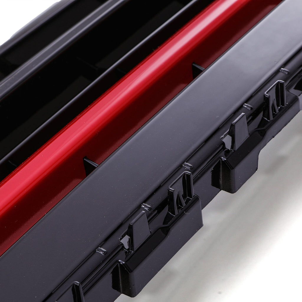Griglia Paraurti Anteriore Nera Lucida Senza Stemma Bordo Rosso VW Transporter T6 16-19 - foto 6