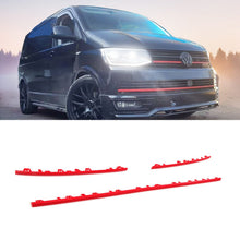 Griglia Anteriore Rossa 3 Pezzi Volkswagen Transporter T6 16-19