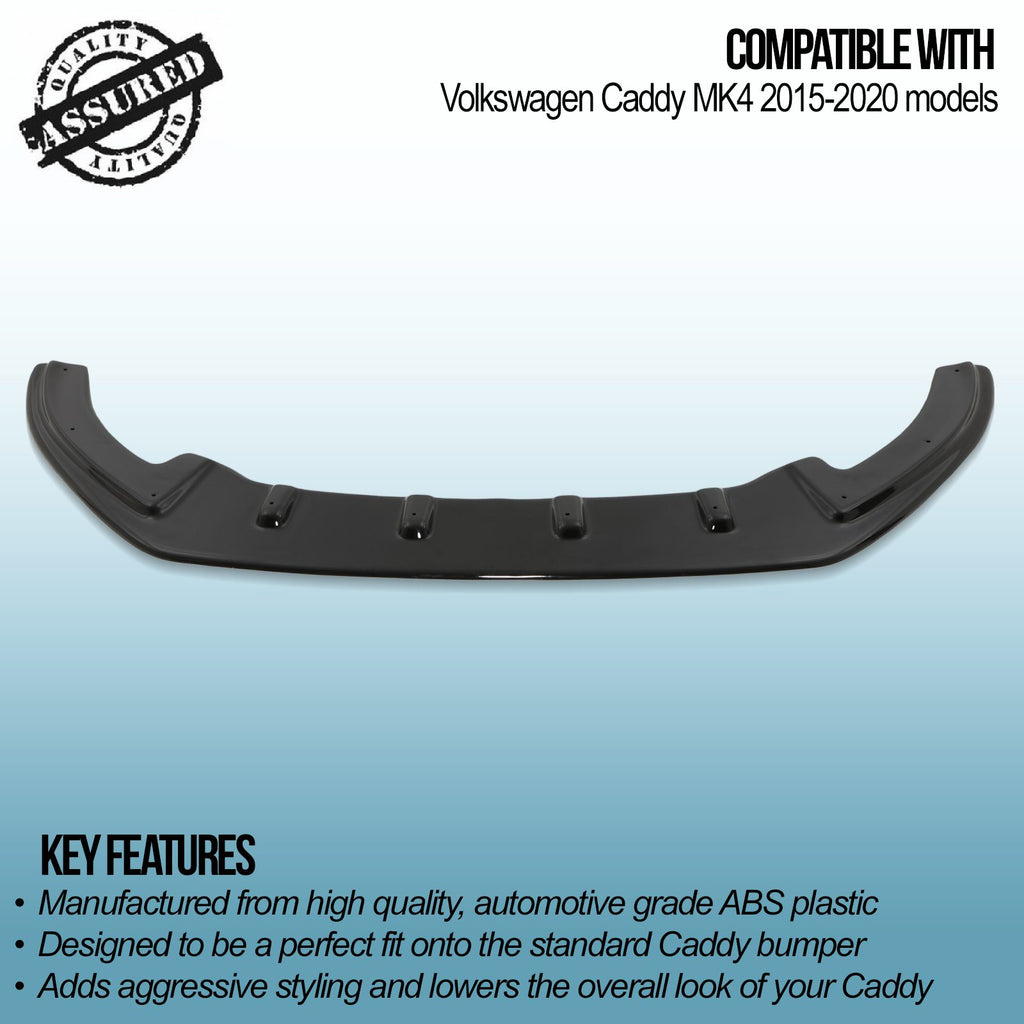 Lip Splitter Anteriore Inferiore Nero Lucido VW Caddy MK4 15-20 - foto 3