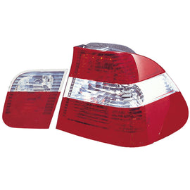Fanali Posteriori SK-Import Rosso Bianco Rosso BMW Serie 3 E46 Berlina 1998-2001