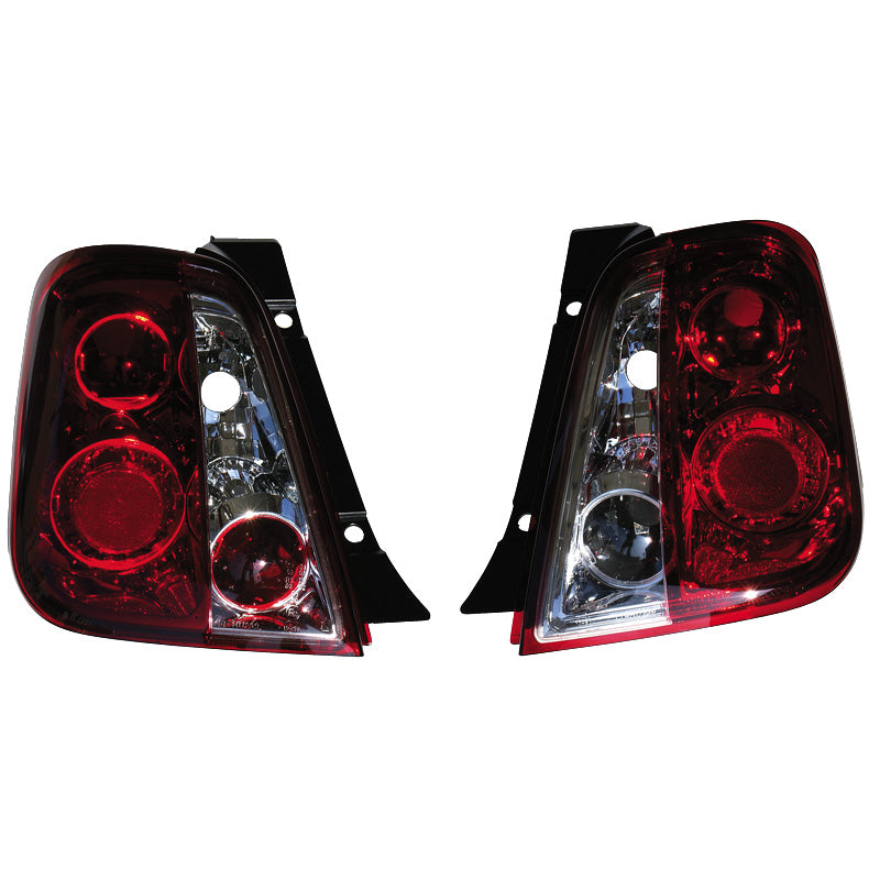 Fanali Posteriori SK-Import Rosso Trasparente Fiat 500