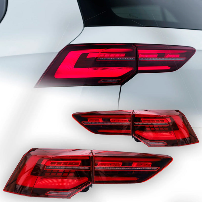 Fanali Posteriori LED SK-Import Rosso Fumé Volkswagen Golf Mk8