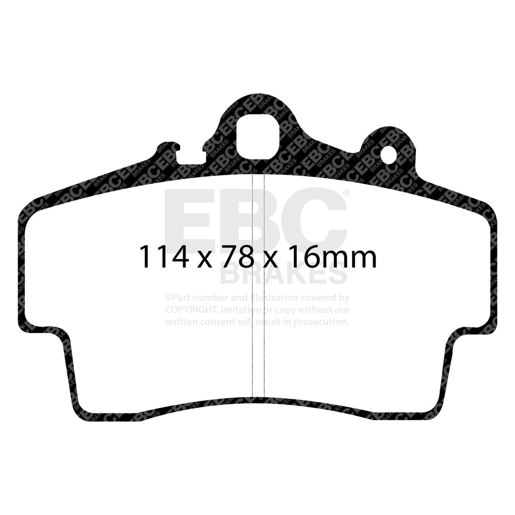 Pastiglie freni EBC RP-1 da pista anteriori per Porsche Cayman (987)