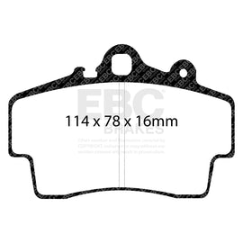 Pastiglie freni EBC RP-1 da pista anteriori per Porsche Cayman (987)