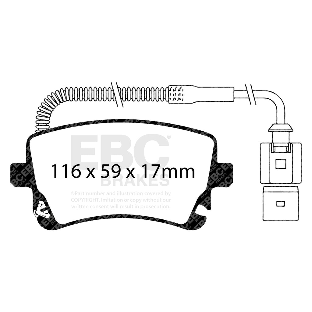 Pastiglie freni EBC RP-1 da pista posteriori per Volkswagen Phaeton