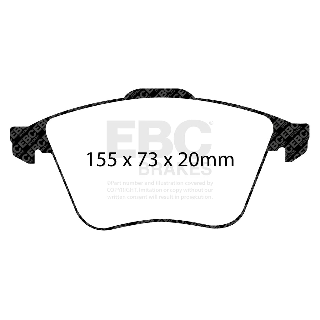 Pastiglie freni EBC RP-X da pista anteriori per Volkswagen Golf R Mk6