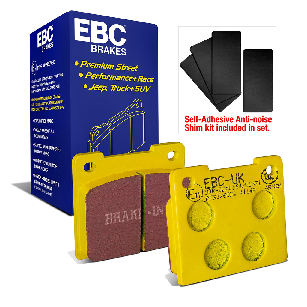 Pastiglie freni EBC Yellowstuff posteriori per Volvo 240