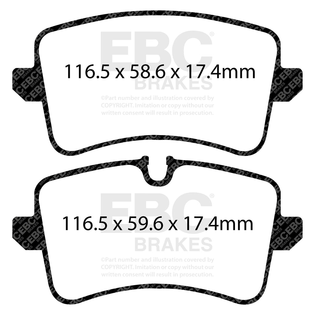 Pastiglie freni EBC RP-X da pista posteriori per Audi RS4 B8