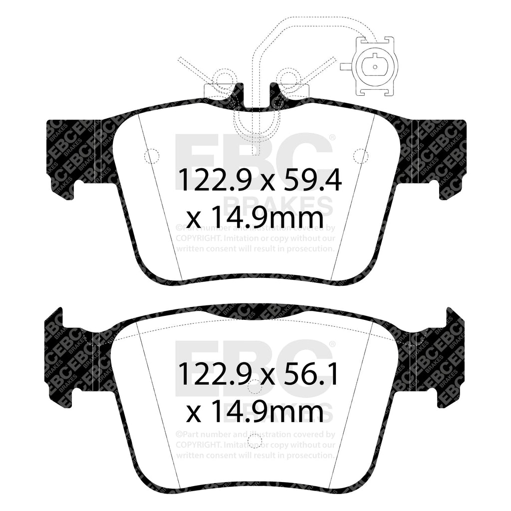 Pastiglie freni EBC Bluestuff NDX posteriori per Alfa Romeo Stelvio Q4